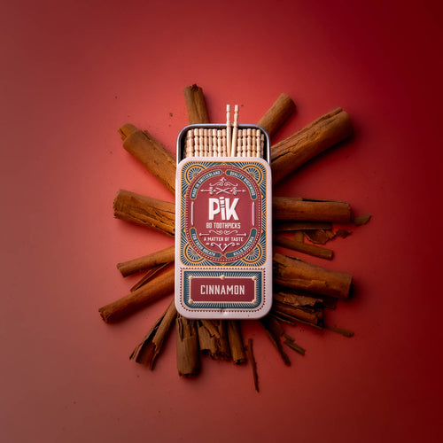 Pik Cinnamon Toothpicks – bold natural flavour on Swiss birchwood with organic essential oil, a spicy smoking alternative